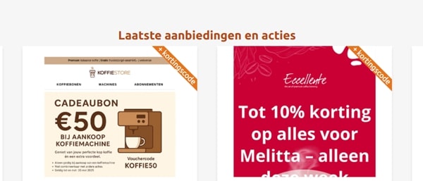 koffie aanbieding